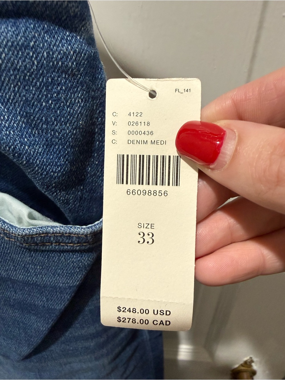 MOTHER denim - High-Rise Women’s Blue Button-Fly Jeans - Picture 2 of 5
